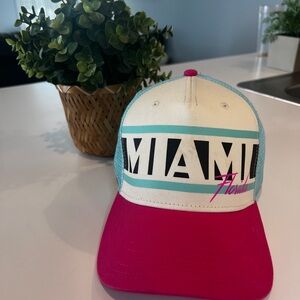 Miami Cap with Pink and Blue Accents